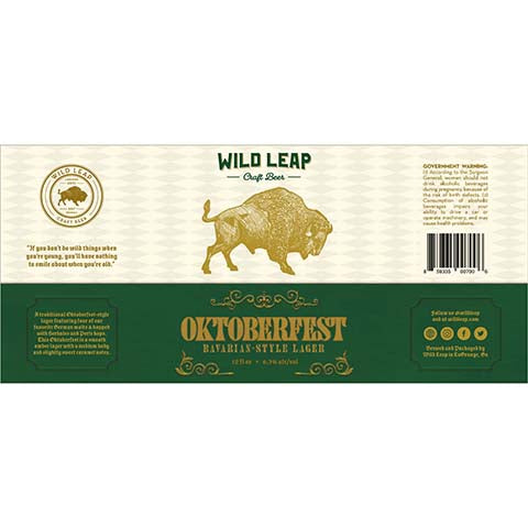 Wild Leap Oktoberfest Lager by Wild Leap Brew Co., beer label