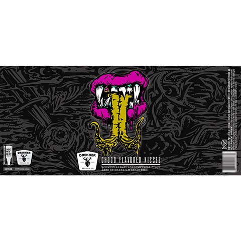 Drekker Choco Flavored Kisses - Ghana Imperial Stout by Drekker Brewing Company, beer label