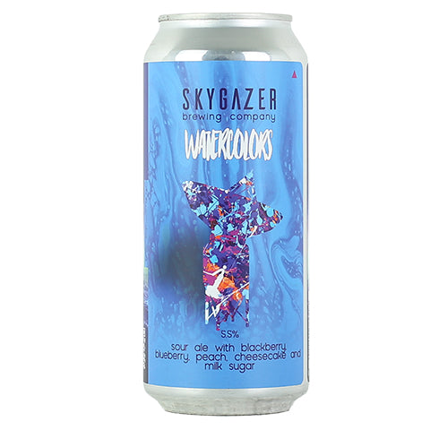 Skygazer Watercolors - Drip Painting 1 Sour Ale by SKYGAZER Brewing Co, beer label