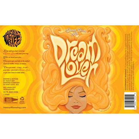 Heavy Riff Dream Lover Orange Cream Ale by Heavy Riff Brewing, beer label