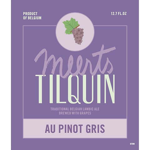 Twelve Percent Meerts Tilquin Au Pinot Gris Belgian Lambic Ale by Twelve Percent Beer Project, beer label