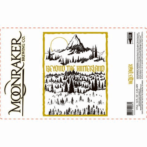 Moonraker Beyond The Hinterland Helles Lager by Moonraker Brewing Co, beer label