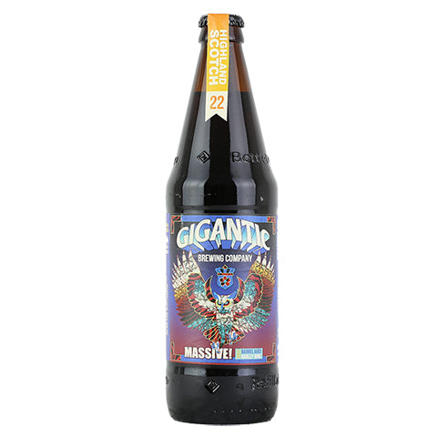 Gigantic Massive! Highland Scotch Barrel-Aged Barley Wine 2022 by Gigantic Brewing Co, beer label