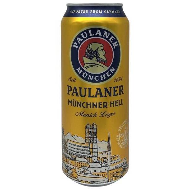 Paulaner Munchner Hell CAN by Paulaner, beer label