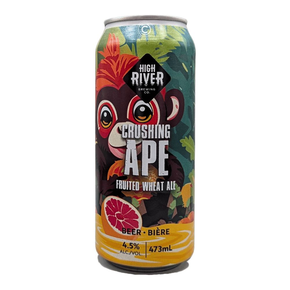 Co. Crushing Ape Fruited Wheat Ale by High River Brewing Company, beer label