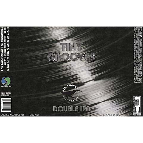 Stellwagen Tiny Grooves DIPA by Stellwagen Beer Co., beer label