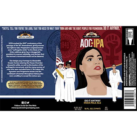 Minocqua AOC IPA by Minocqua Brewing Co, beer label