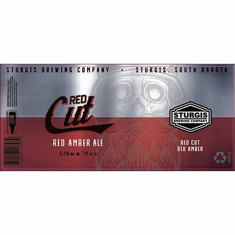 Sturgis Red Cut Red Amber Ale by Sturgis Brewing Company, beer label