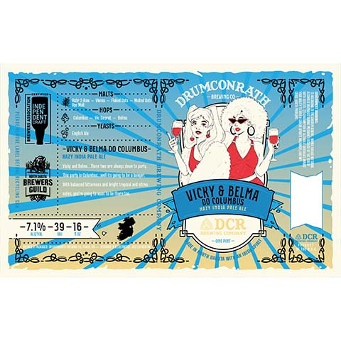 Drumconrath Vicky & Belma Do Columbus Hazy IPA by Drumconrath Brewing Company, beer label