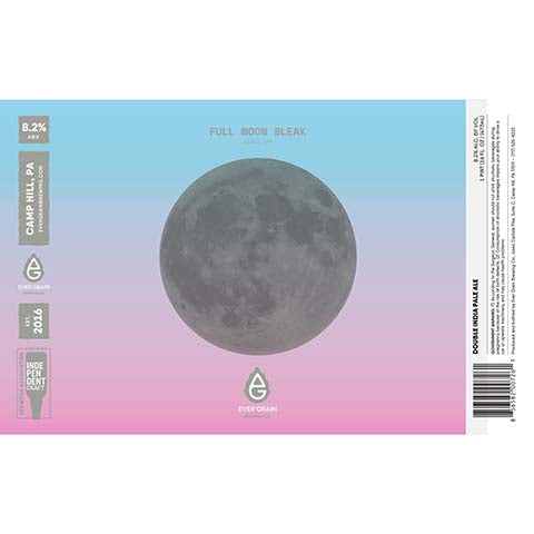 Ever Grain Full Moon Bleak DIPA by Ever Grain Brewing Co, beer label