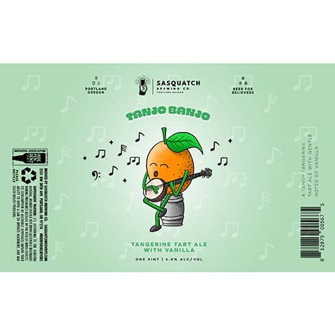 Sasquatch Tanjo Banjo Tart Ale by Sasquatch Brewery, beer label
