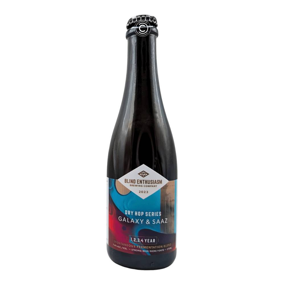 Dry Hop Series: Galaxy and Saaz Mixed Fermentation Sour by Blind Enthusiasm Brewing Company, beer label