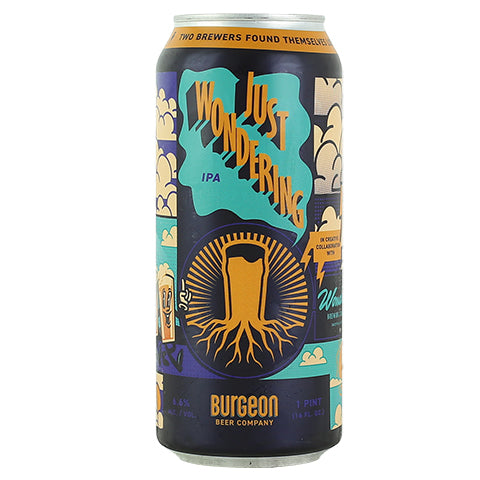 Burgeon/Wondrous Just Wondering IPA by Burgeon Beer Company, beer label