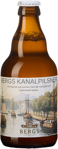 Bergs slussbryggeri kanalpilsner by Vreta Kloster Bryggeri, beer label