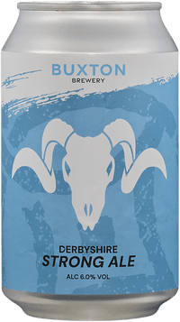 Derbyshire Strong Ale by Buxton Brewery, beer label