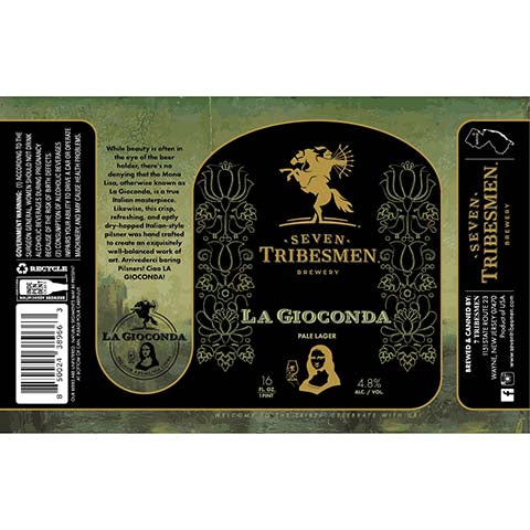 Seven Tribesmen La Gioconda Pale Lager by 7 Tribesmen, beer label