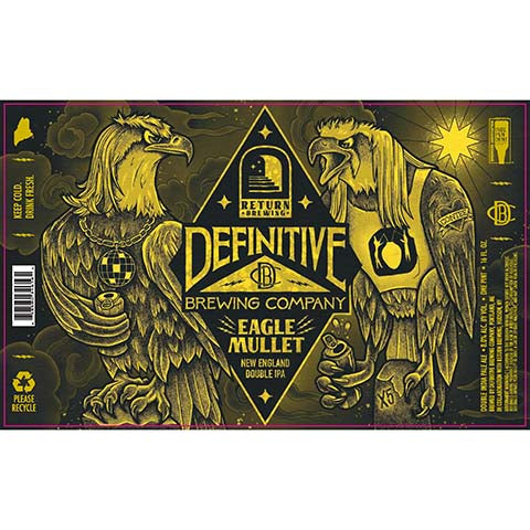 Definitive Eagle Mullet New England DIPA by Definitive Brewing Company, beer label