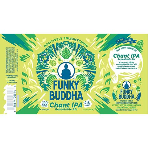 Funky Buddha Chant IPA Repeatable Ale by Funky Buddha Brewery, beer label