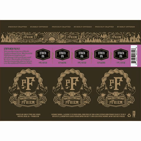 pFriem Strata IPA by PFriem Family Brewers, beer label