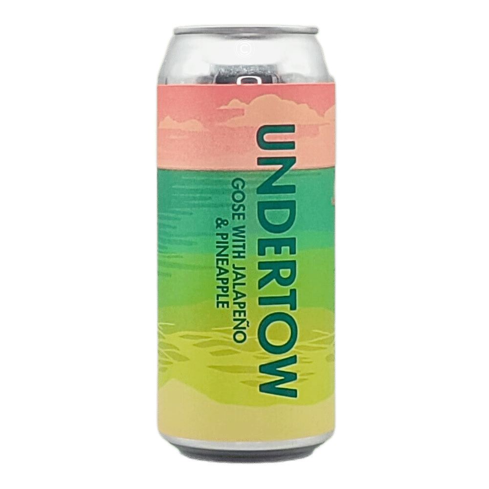 Undertow Gose with Jalapeno & Pineapple by Born Brewing Co., beer label