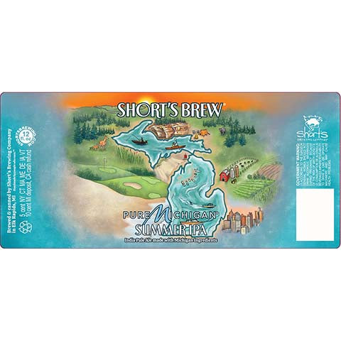 Short's Brew Pure Michigan Summer IPA by Short's Brewing Co, beer label