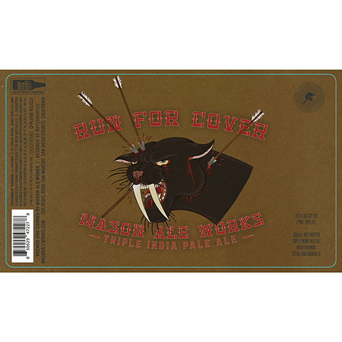 Mason Ale Works Run For Cover Triple IPA by Mason Aleworks, beer label