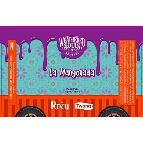 Weathered Souls La Mangonada by Weathered Souls Brewing Co., beer label