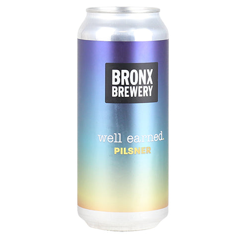 Bronx Well Earned Pilsner by Bronx Brewery, beer label