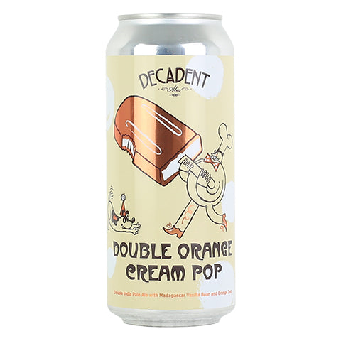 Decadent Double Orange Cream Pop DIPA by Decadent Ales, beer label