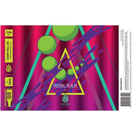 Ever Grain Mental Realm IPA by Ever Grain Brewing Co, beer label