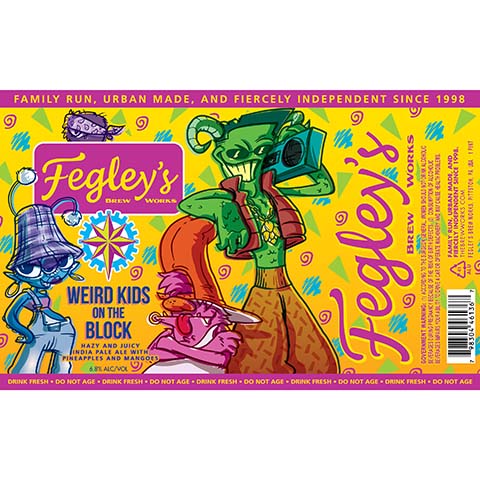 Fegley's Weird Kids On The Block Hazy and Juicy IPA by Fegley's Brew Works, beer label