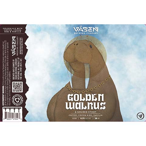 Vasen Golden Walrus Golden Stout by Vasen Brewing Company, beer label