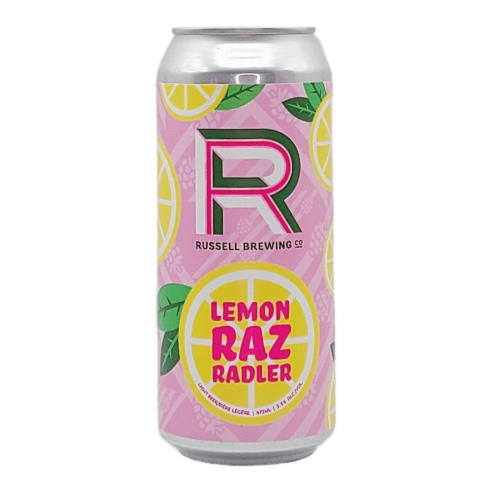 Company Lemon Raz Radler by Russell Brewing, beer label