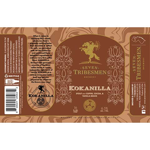 Seven Tribesmen Kokanilla Stout by 7 Tribesmen, beer label
