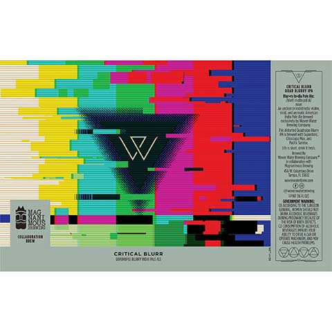 Woven Water Critical Blurr Quadruple Blurry IPA by Woven Water Brewery, beer label