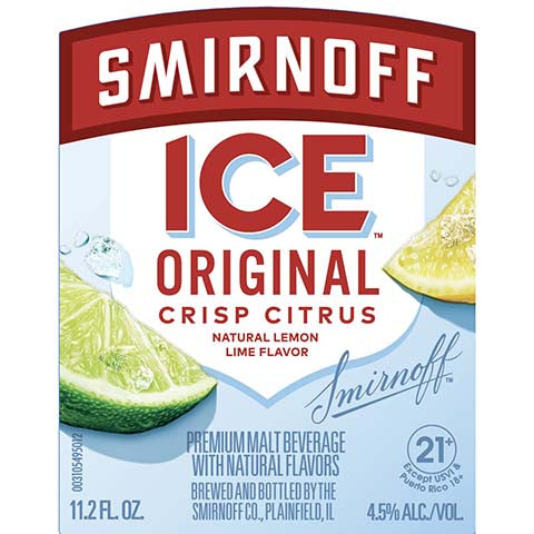Smirnoff Ice Original Crisp Citrus by Smirnoff, beer label