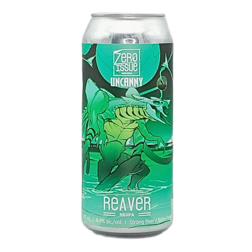 Uncanny Reaver NEIPA by Zero Issue Brewing, beer label