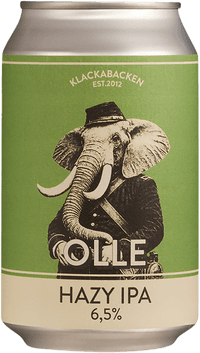 Olle Hazy IPA by Klackabackens Bryggeri, beer label