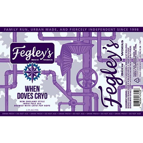 Fegley's When Doves Cryo NEIPA by Fegley's Brew Works, beer label