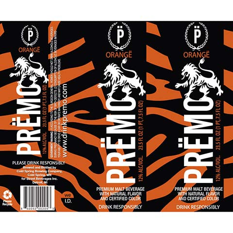 Cold Spring Premo Orange by Cold Spring Brewery, beer label