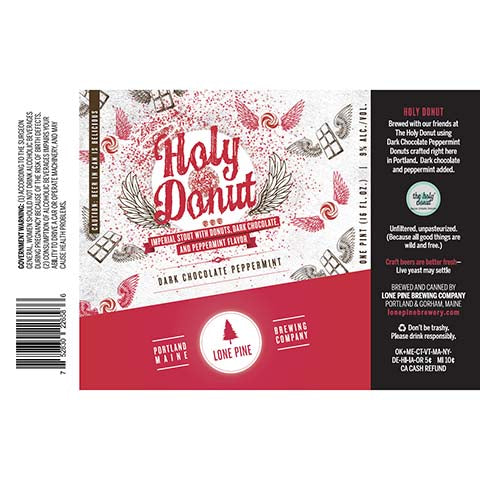 Lone Pine Holy Donut Imperial Stout by Lone Pine Brewing Company, beer label