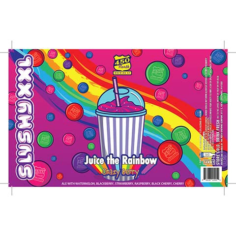 450 North Slushy XXL Juice The Rainbow Crazy Berry Sour by 450 North Brewing Company, beer label