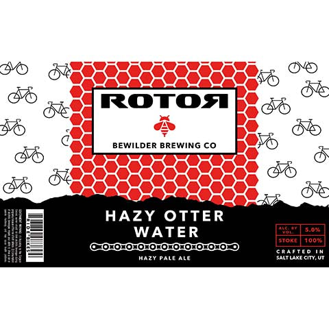 Bewilder Rotor Hazy Otter Water Hazy Pale Ale by Bewilder Brewing Co, beer label