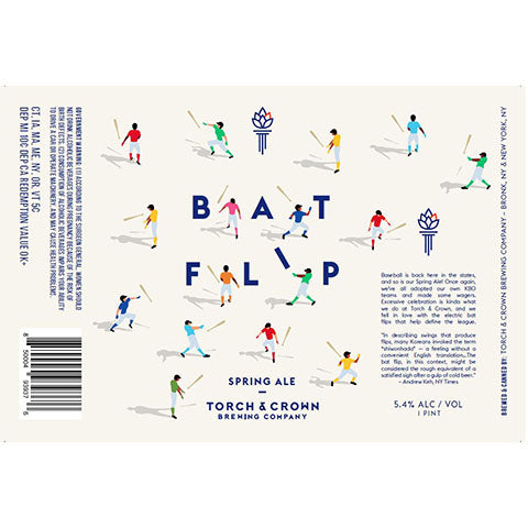 Torch & Crown Bat Flip Spring Ale by Torch & Crown Brewing Co., beer label