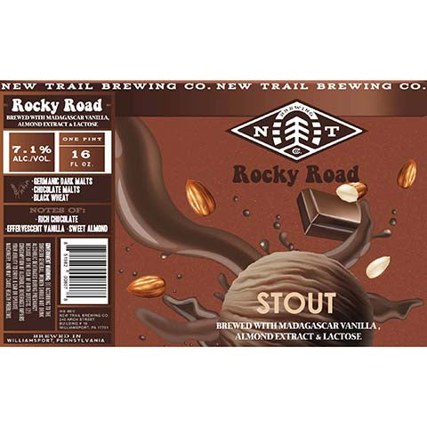 New Trail Rocky Road Stout by New Trail Brewing Company, beer label