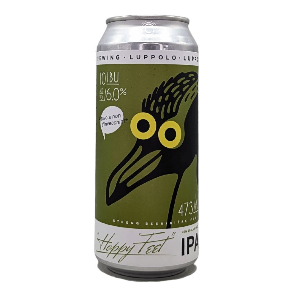 Co. Hoppy Feet New Zealand Hazy IPA by Luppolo Brewing Co, beer label