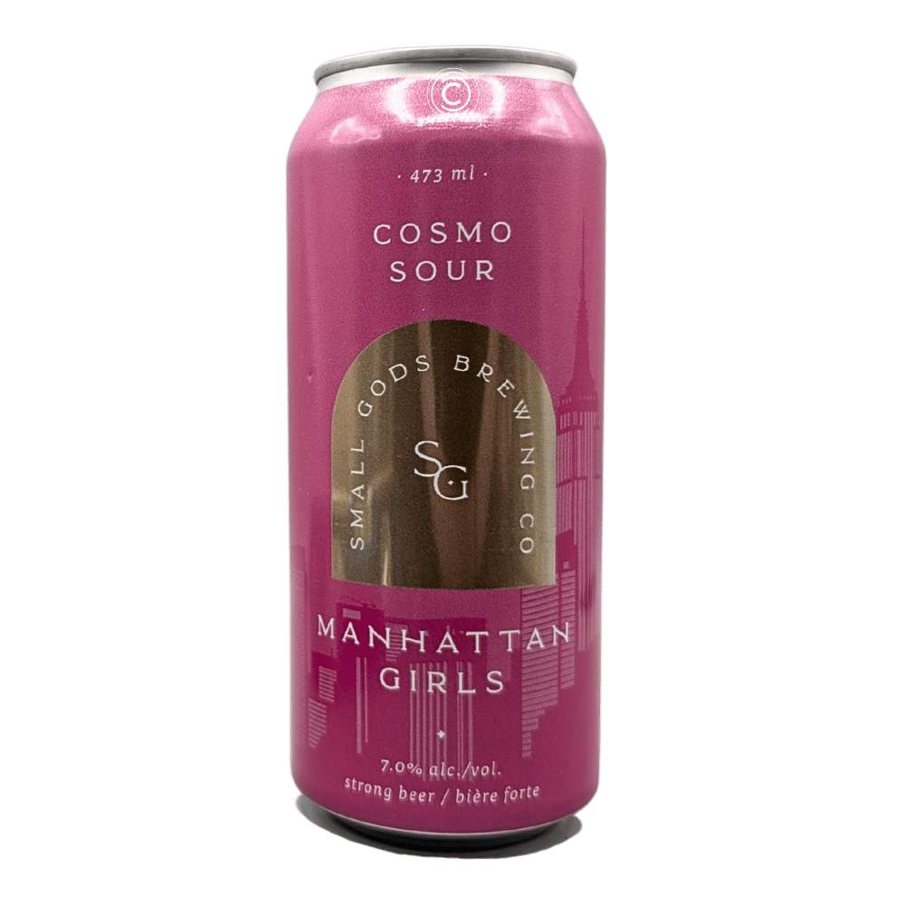 Manhattan Girls Cosmo Sour by Small Gods Brewing Co., beer label