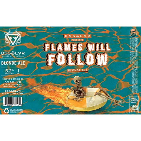 DSSOLVR Flames Will Follow Blonde Ale by DSSOLVR, beer label