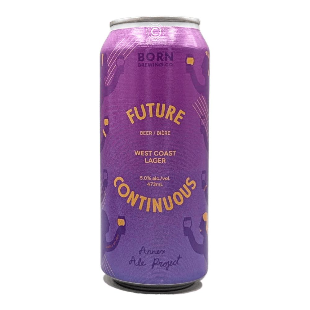 Future Continuous West Coast Lager by Born Brewing Co. x Annex Ale Project, beer label