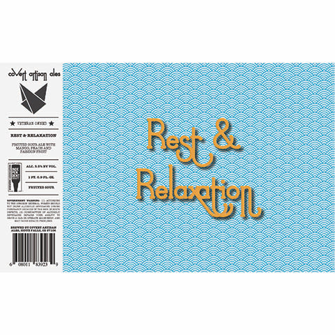 Covert Artisan Rest & Relaxation Fruited Sour Ale by Covert Artisan Ales, beer label
